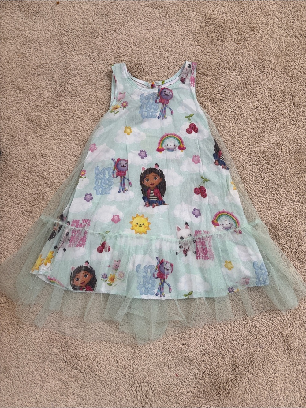 Gabby's Dollhouse Pandy Paws Kitty Fairy Cakey Cat sleeveless dress